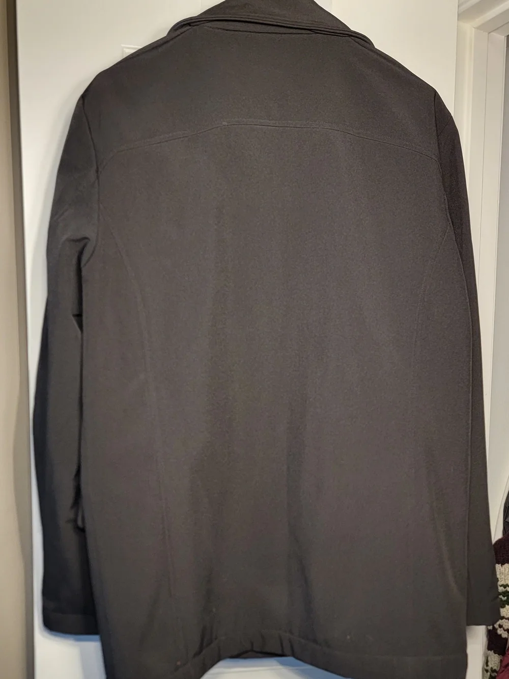 Buffalo David Bitton Black Double-Breasted Peacoat with Zip Chest Pockets